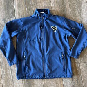 Knights Apparel fleece lined WVU Mountaineers zip front men's jacket size Large